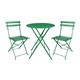Bolero Perth Forest Green Pavement Style Steel Folding Chairs (2 Pack)