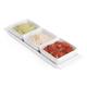 Olympia Whiteware Snack Dishes with Plates 3 Section (2 pack)
