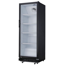 CaterBase Upright Display Cooler Black - 346Ltr
