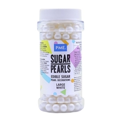 PME Large Sugar Pearls 90g - White