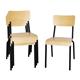 Bolero Cantina Side Chairs with Wooden Seat & Backrest Black (4 Pack)