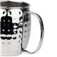 Olympia Barware Hammered Stainless Steel Mugs 440ml