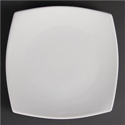 Olympia Whiteware Rounded Square Plates 240mm (12 pack)