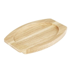 Olympia Hevea Board for Cast Iron Oval Eared Dish 260x165mm for FW817