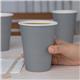 Fiesta Recyclable Coffee Cups Single Wall Charcoal 340ml / 12oz (1000 Pack)