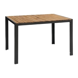 Bolero Acacia Wood and Steel Rectangular Table 1200mm
