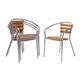 Bolero Aluminium and Ash Chairs (4 pack)