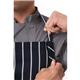 Chef Works Premium Woven Bib Apron Navy & White Stripe