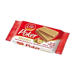Lago Poker Hazelnut Cream Wafers 45g (20 pack)