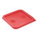 Hygiplas Square Food Storage Container Lid Red Small