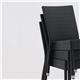 Bolero PE Wicker Side Chairs Charcoal (Pack of 4)