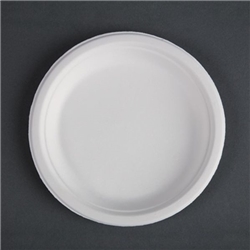 Fiesta Compostable Bagasse Plates Round 179mm (50 Pack)