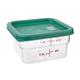 Hygiplas Polycarbonate Square Food Storage Container Lid Green Small