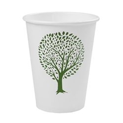 Vegware Green Tree White Hot Cups 12oz 89-Series (1000 pack)