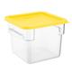 Hygiplas Square Food Storage Container Lid Yellow Medium