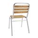 Bolero Aluminium & Ash Bistro Side Chairs (4 Pack)