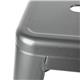 Bolero Bistro High Stool With Backrest Gun Metal (4 pack)