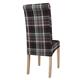 Bolero Austin Dining Chairs Grey Tartan (2 pack)