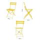 Bolero Perth Mellow Yellow Pavement Style Steel Folding Chairs (2 Pack)