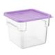 Hygiplas Square Food Storage Container Lid Purple Medium