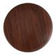 Bolero Pre-drilled Round Table Top Dark Brown 600mm