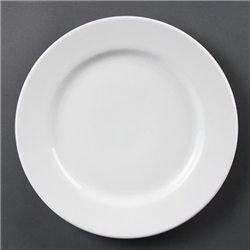 Olympia Whiteware Wide Rimmed Plates 310mm (6 Pack)