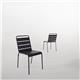 Bolero Amalfi Slatted Steel Side Chairs Grey (4 Pack)