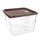 Hygiplas Square Food Storage Container Lid Brown Large