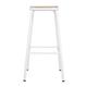 Bolero Cantina High Stools with Wooden Seat Pad White (4 pack)