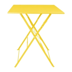 Bolero Perth Mellow Yellow Pavement Style Square Table 600mm