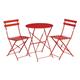 Bolero Perth Red Pavement Style Steel Folding Chairs (Pack 2)