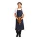Southside Bistro Apron Denim-Blue With Tan Ties