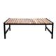 Bolero Steel and Acacia Low Coffee Table 1200x800mm