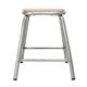 Bolero Galvanised Steel Low Stools with Wooden Seatpad (4 pack)