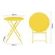 Bolero Perth Mellow Yellow Pavement Style Round Table 600mm