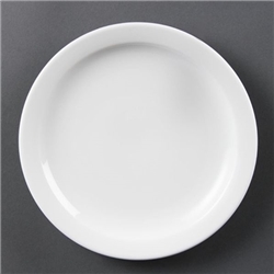 Olympia Whiteware Narrow Rimmed Plates 202mm (12 pack)