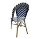 Bolero Parisian Style Rattan Side Chair Blue (2 Pack)