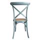 Bolero Blue Bentwood Chairs with Metal Cross Backrest (2 Pack)