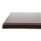 Bolero Pre-drilled Square Tabletop Dark Brown 600mm