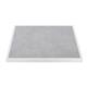 Bolero Light Grey Stone Effect Outdoor Tempered Glass Table Top White Trim 700mm