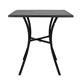 Bolero Black Steel Patterned Square Bistro Table 700mm