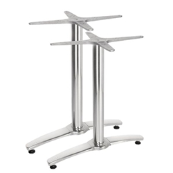 Bolero Aluminium Twin Leg Table Base (2 pack)