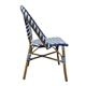Bolero Parisian Style Rattan Side Chair Blue (2 Pack)