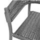 Bolero Florence Grey Mix Rope Twist Wicker Chairs (2 pack)