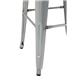 Bolero Bistro High Stools with Wooden Seat Pad Galvanised Steel (4 pack)