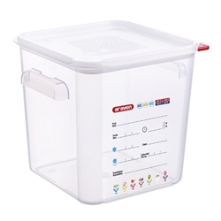 Araven Squared Transparent Polypropylene Container with Lid 8Ltr