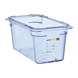 Araven ABS Food Storage Container Blue GN 1/4 150mm