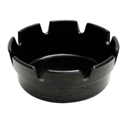 Beaumont Black Bakelite Crown Style Ashtray 101mm (10 Pack)