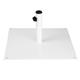 Bolero Flat Metal Parasol Base White - 18kg