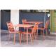 Bolero Amalfi Slatted Steel Side Chairs Terracotta (4 pack)